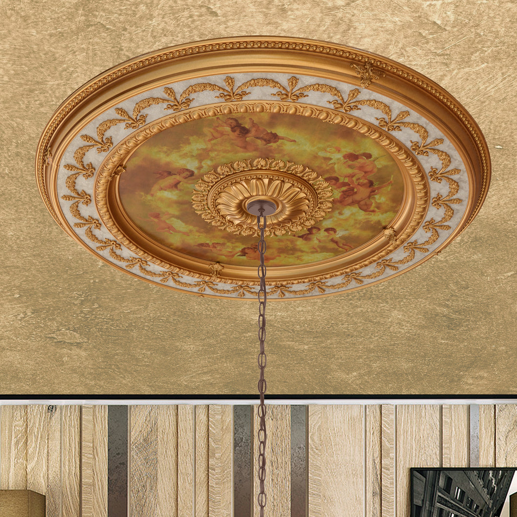 Sistine Chapel Classical Round Chandelier Ceiling Medallion 63