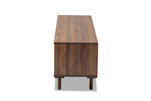 Load image into Gallery viewer, Baxton Studio Meike Mid-Century Modern Two-Tone Walnut Brown and White Finished Wood TV Stand
