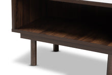 Load image into Gallery viewer, Baxton Studio Meike Mid-Century Modern Two-Tone Walnut Brown and White Finished Wood 2-Door Shoe Cabinet

