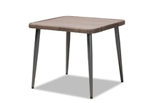 Load image into Gallery viewer, Baxton Studio Lillian Modern and Contemporary Light Grey Upholstered and Brown Finished 5-Piece Woven Rattan Outdoor Patio Set
