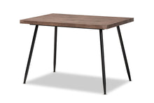 Load image into Gallery viewer, Baxton Studio Mave Modern and Contemporary Walnut Finished Wood and Black Metal 5-Piece Dining Set

