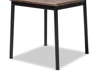 Load image into Gallery viewer, Baxton Studio Mave Modern and Contemporary Walnut Finished Wood and Black Metal 5-Piece Dining Set
