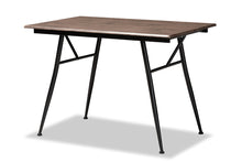 Load image into Gallery viewer, Baxton Studio Ciara Modern and Contemporary Walnut Finished Wood and Black Metal 5-Piece Dining Set
