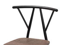 Load image into Gallery viewer, Baxton Studio Ciara Modern and Contemporary Walnut Finished Wood and Black Metal 5-Piece Dining Set
