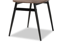 Load image into Gallery viewer, Baxton Studio Ciara Modern and Contemporary Walnut Finished Wood and Black Metal 5-Piece Dining Set
