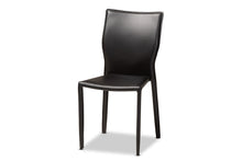 Load image into Gallery viewer, Baxton Studio Heidi Modern and Contemporary Black Faux Leather Upholstered 4-Piece Dining Chair Set
