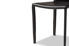 Load image into Gallery viewer, Baxton Studio Heidi Modern and Contemporary Black Faux Leather Upholstered 4-Piece Dining Chair Set
