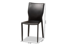 Load image into Gallery viewer, Baxton Studio Heidi Modern and Contemporary Black Faux Leather Upholstered 4-Piece Dining Chair Set
