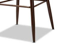 Load image into Gallery viewer, Baxton Studio Catherine Modern and Contemporary Grey Velvet Fabric Upholstered and Walnut Finished 4-Piece Bar Stool Set
