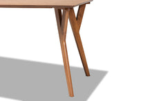 Load image into Gallery viewer, Baxton Studio Sahar Mid-Century Modern Transitional Walnut Brown Finished Wood Dining Table
