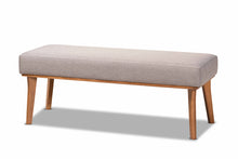 Load image into Gallery viewer, Baxton Studio Odessa Mid-Century Modern Grey Fabric Upholstered and Walnut Brown Finished Wood 4-Piece Dining Nook Set
