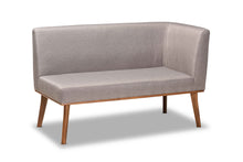 Load image into Gallery viewer, Baxton Studio Odessa Mid-Century Modern Grey Fabric Upholstered and Walnut Brown Finished Wood 5-Piece Dining Nook Set
