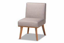 Load image into Gallery viewer, Baxton Studio Odessa Mid-Century Modern Grey Fabric Upholstered and Walnut Brown Finished Wood 5-Piece Dining Nook Set
