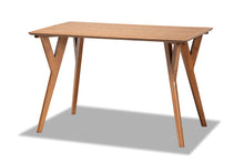 Load image into Gallery viewer, Baxton Studio Odessa Mid-Century Modern Grey Fabric Upholstered and Walnut Brown Finished Wood 5-Piece Dining Nook Set
