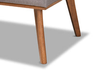 Load image into Gallery viewer, Baxton Studio Odessa Mid-Century Modern Grey Fabric Upholstered and Walnut Brown Finished Wood 5-Piece Dining Nook Set
