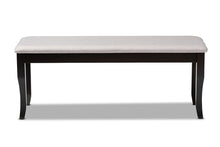 Load image into Gallery viewer, Baxton Studio Cornelie Modern and Contemporary Transitional Grey Fabric Upholstered and Dark Brown Finished Wood Dining Bench
