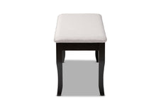 Load image into Gallery viewer, Baxton Studio Cornelie Modern and Contemporary Transitional Grey Fabric Upholstered and Dark Brown Finished Wood Dining Bench
