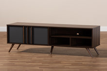 Load image into Gallery viewer, Baxton Studio Naoki Modern and Contemporary Two-Tone Grey and Walnut Finished Wood 2-Door TV Stand
