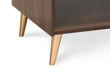 Load image into Gallery viewer, Baxton Studio Landen Mid-Century Modern Walnut Brown and Gold Finished Wood Coffee Table
