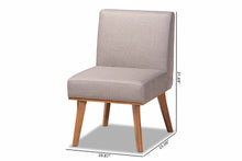 Load image into Gallery viewer, Baxton Studio Odessa Mid-Century Modern Grey Fabric Upholstered and Walnut Brown Finished Wood Dining Chair
