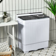 Load image into Gallery viewer, 26 Pound Portable Semi-automatic Washing Machine with Built-in Drain Pump-Gray
