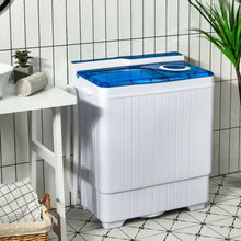 Load image into Gallery viewer, 26 Pound Portable Semi-automatic Washing Machine with Built-in Drain Pump-Blue

