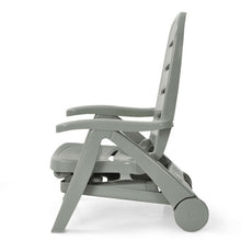 Load image into Gallery viewer, 5 Position Adjustable Folding Lounger Chaise Chair on Wheels-Gray

