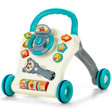 Load image into Gallery viewer, Baby Walker Sit-to-Stand Learning Walker with Projection Music Wand-Blue
