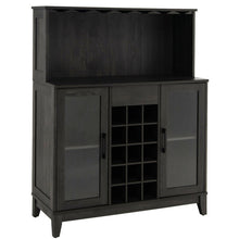 Load image into Gallery viewer, Storage Bar Cabinet with Framed Tempered Glass Door-Black
