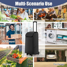 Load image into Gallery viewer, Folding Shopping Cart with 38 L Removable Waterproof Bag-Black
