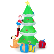 Load image into Gallery viewer, 7 Feet Inflatable Christmas Tree with Santa Claus and Dog
