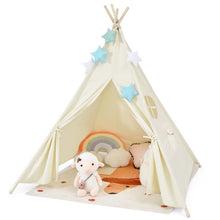 Load image into Gallery viewer, Foldable Kids Canvas Teepee Play Tent

