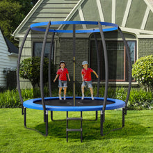 Load image into Gallery viewer, 10 Feet ASTM Approved Recreational Trampoline with Ladder-Blue
