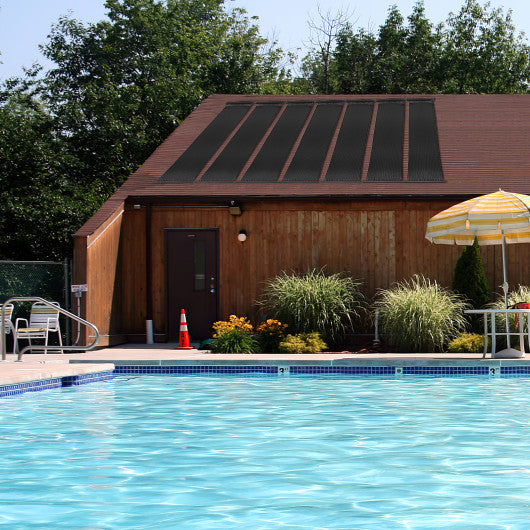 2 Pieces 10/20 Feet Weatherproof Solar Swimming Pool Heating Panels-M
