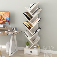 Load image into Gallery viewer, 10-Tier Tree Bookshelf with Drawer and Anti-Tipping Kit-Beige
