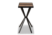 Load image into Gallery viewer, Baxton Studio Carlo Modern and Contemporary Walnut Finished Wood and Black Finished Metal Console Table
