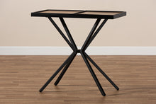 Load image into Gallery viewer, Baxton Studio Carlo Modern and Contemporary Walnut Finished Wood and Black Finished Metal Console Table
