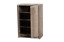 Load image into Gallery viewer, Baxton Studio Langston Modern and Contemporary Weathered Oak Finished Wood 2-Door Shoe Cabinet
