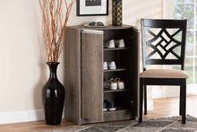 Load image into Gallery viewer, Baxton Studio Langston Modern and Contemporary Weathered Oak Finished Wood 2-Door Shoe Cabinet
