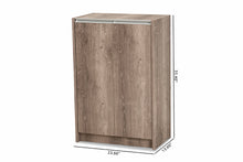 Load image into Gallery viewer, Baxton Studio Langston Modern and Contemporary Weathered Oak Finished Wood 2-Door Shoe Cabinet
