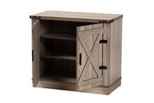 Load image into Gallery viewer, Baxton Studio Wayne Modern Contemporary Farmhouse Oak Brown Finished Wood 2-Door Shoe Storage Cabinet
