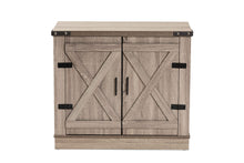 Load image into Gallery viewer, Baxton Studio Wayne Modern Contemporary Farmhouse Oak Brown Finished Wood 2-Door Shoe Storage Cabinet
