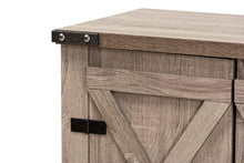 Load image into Gallery viewer, Baxton Studio Wayne Modern Contemporary Farmhouse Oak Brown Finished Wood 2-Door Shoe Storage Cabinet
