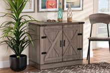 Load image into Gallery viewer, Baxton Studio Wayne Modern Contemporary Farmhouse Oak Brown Finished Wood 2-Door Shoe Storage Cabinet
