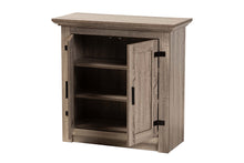 Load image into Gallery viewer, Baxton Studio Bruce Modern Contemporary Farmhouse Oak Brown Finished Wood 2-Door Shoe Storage Cabinet
