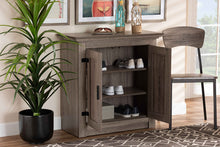 Load image into Gallery viewer, Baxton Studio Bruce Modern Contemporary Farmhouse Oak Brown Finished Wood 2-Door Shoe Storage Cabinet
