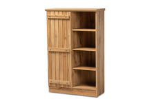 Load image into Gallery viewer, Baxton Studio Eren Modern and Contemporary Farmhouse Natural Oak Brown Finished Wood 1-Door Shoe Cabinet
