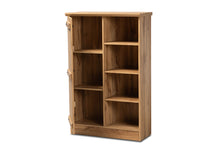 Load image into Gallery viewer, Baxton Studio Eren Modern and Contemporary Farmhouse Natural Oak Brown Finished Wood 1-Door Shoe Cabinet
