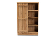 Load image into Gallery viewer, Baxton Studio Eren Modern and Contemporary Farmhouse Natural Oak Brown Finished Wood 1-Door Shoe Cabinet

