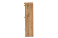 Load image into Gallery viewer, Baxton Studio Eren Modern and Contemporary Farmhouse Natural Oak Brown Finished Wood 1-Door Shoe Cabinet
